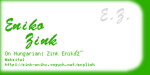 eniko zink business card